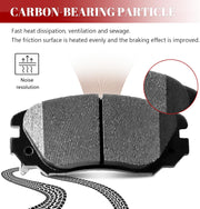 Front and Rear Ceramic Disc Brake Pads Set Replacement for 2010 2011 2012 2013 2014 2015 2016 2017 Chevy Equinox Gmc Terrain