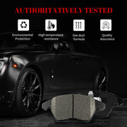 Front and Rear Ceramic Disc Brake Pads Set Replacement for Volkswagen CC 2009-2010 EOS 2007-2011 Golf 2010 Gti 2006-2010 for Jetta 2005-2010, for Audi A3 Quattro 2006 2008 2009 2010