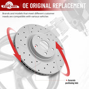 Front Drilled and Slotted Disc Brake Rotors Replacement for LEXUS GS200T GS300 GS350 GS450H GS460 IS200T IS300 IS350 RC200T RC300 RC350
