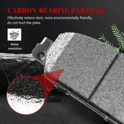 Front and Rear Ceramic Disc Brake Pads Set for Hon-da Accord 2016 Ex/Ex-L, Accord 2017 Ex/Ex-L/Hybrid/Hybrid Ex-L/Hybrid Touring, Accord 2013-2015 Except for Lx and Lx-S