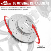 Front Drilled and Slotted Disc Brake Rotors Replacement for Mazda 6 2014 2015 2016 2017 2018/ CX-5 2013-2017