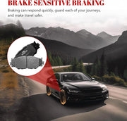Front and Rear Ceramic Disc Brake Pads Set Replacement for Lexus IS250 2006 2007 2008 2009 2010 2011 2012 2013