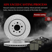 Ceramic Rear Brakes Pad and Rotors Drilled Slotted Vented Replacement Disc Brake Kits for VOLVO XC90 2004 2005 2006 2007 2008 2009 2010 2011 2012 2013 2014