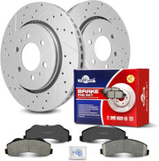 Ceramic Front Brakes Pad and Rotors Drilled Slotted Vented Replacement Disc Brake Kits for Lincoln Navigator 2010-2021,for Ford F-150 2015-2020/ Expedition 2010-2021/ F-150 2010-2014 6 Lug