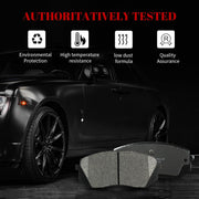 Ceramic Disc Brake Pads Set Front and Rear for Hyundai Sonata 2015 Gas Engine with Electric, for Kia Cadenza 2014-2016 with Electric/Soul Ev 2015-2016
