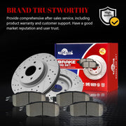 Ceramic Front Brakes Pad and Rotors Drilled Slotted Vented Disc Brake Kits for Nissan Altima 2014-2025/ Altima Sedan 2013