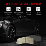 Ceramic Disc Brake Pads Set Front and Rear for Ford F-250 Super Duty 2008-2009 Rwd/F-350 Super Duty 2009-2010 With Single Rear Wheels/F-350 Super Duty 2012 With Dual Rear Wheels