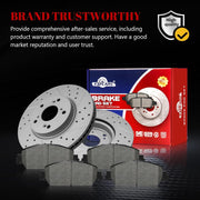 Ceramic Front Brakes Pad and Rotors Drilled Slotted Vented Replacement Disc Brake Kits for Honda Accord 2013 2014 2015 2016 2017 2018 2019 2020 2021 2022