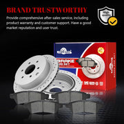 Ceramic Rear Brakes Pad and Rotors Drilled Slotted Vented Disc Brake Kits for Nissan Xterra 2005 2008 - 2015/ Frontier 2005-2023/ Equator 2009-2012