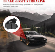 Front and Rear Ceramic Disc Brake Pads Set Replacement for Toyota Solara 2004-2008 Avalon 2005-2007, Camry 2005-2006 Se Xle V6 with 4 Wheel