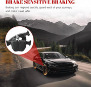 Front and Rear Ceramic Disc Brake Pads Set Replacement for 1995 BMW 740i 1995 1996 1997 1998 1999 2000 2001 740iL 1995-2001 740iL 2000 2001 2002 2003 M5 2000-2006 X5