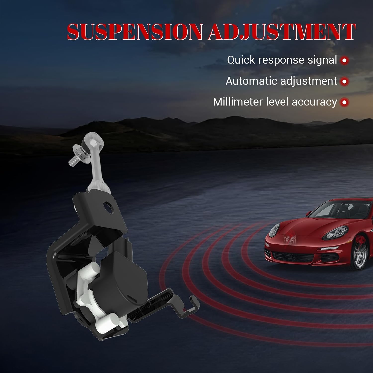 Air Suspension Front Height Sensors, Ride Headlight Level Sensor V8 5.7L for Toyota Land Cruiser 2008-2011 2013-2020, for Lexus LX570 2008 2009 2010 2011 2013 2014 2015 2016 2017 2018 2019