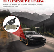 Front and Rear Ceramic Disc Brake Pads Set Replacement for Dodge Durango 2011-2017, for Jeep Grand Cherokee 2011 2012 2013 2014 2015 2016 2017(V8 5.7L Only with Heavy Duty Brakes)
