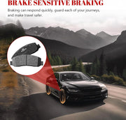 Ceramic Disc Brake Pads Set Front and Rear Replacement for Ford F-250/ F-350 Super Duty 2005 2006 2007 2008 2009 2010 2011 2012