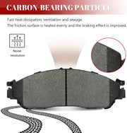 Ceramic Disc Brake Pads Set Front and Rear for Acura Mdx 2014 - 2016, for Honda Pilot 2016-2021/ Ridgeline 2017 - 2020