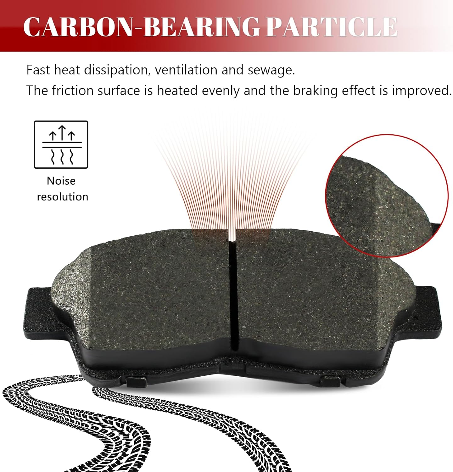Front and Rear Ceramic Disc Brake Pads Set Replacement for Toyota Camry 1992 1993 1994 1995 1996 1997 1998 1999 L4 2.2L with Rear Disc Brakes