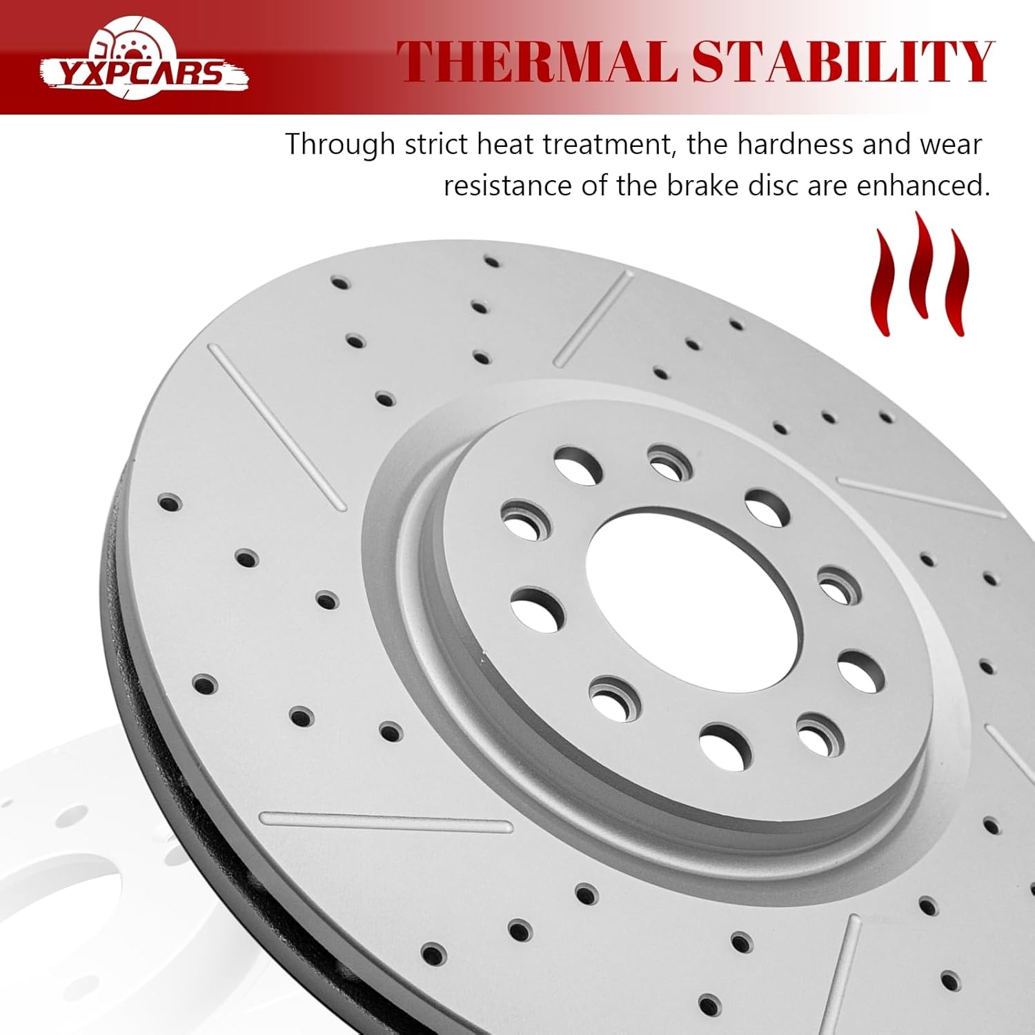 Front & Rear Drilled Slotted Rotors and Ceramic Disc Brake Pads Kit for Honda Cr-V 2012 2013 2014 2015 2016 Fwd