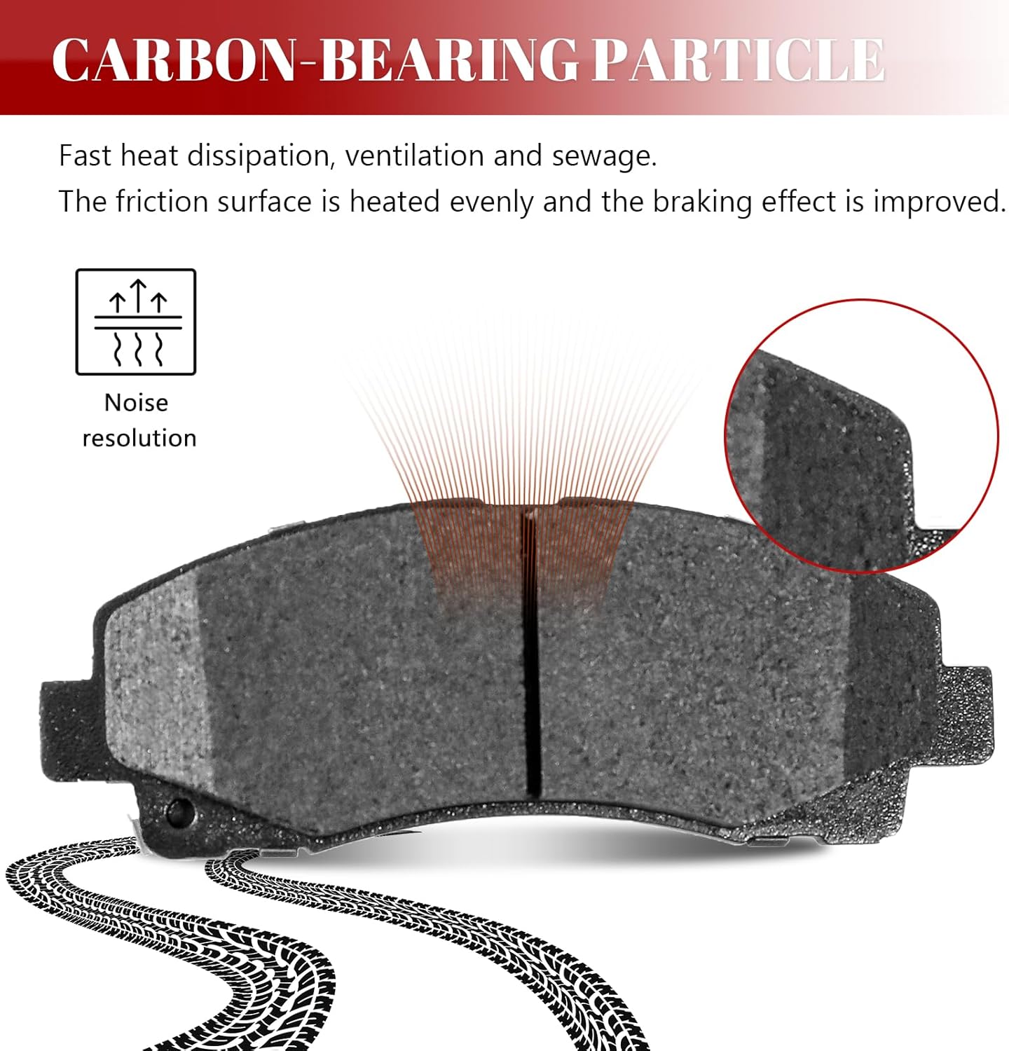 Front and Rear Ceramic Disc Brake Pads Set Replacement for Nissan Altima 2013 2014 2015 2016 2017 2018 2018 2019 2020 2021 2022, for Leaf 2014-2017