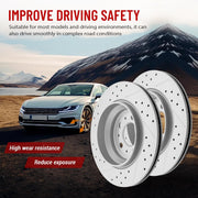 Rear Drilled and Slotted Disc Brake Rotors for Volvo XC90 2003-2014