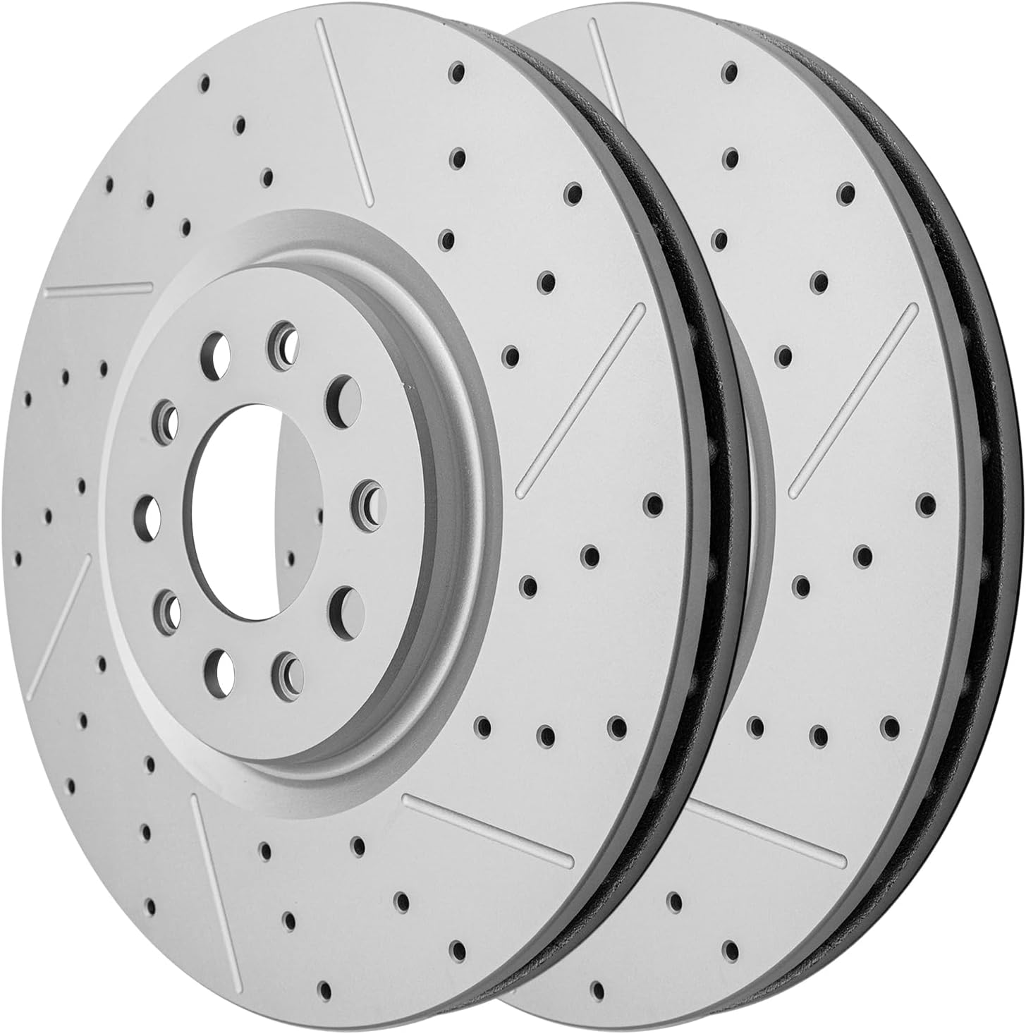 Front Drilled and Slotted Disc Brake Rotors for Jeep Cherokee 2014 2015 2016 2017-2023, for Chrysler 200 2015-2017 with 12.99 inch (330.0 mm)