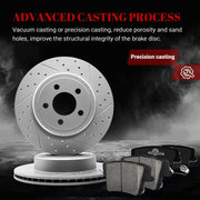 Ceramic Rear Brakes Pad and Rotors Drilled Slotted Vented Disc Brake Kits for Dodge Challenger 2009 - 2022/ Magnum 2005-2008