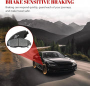 Front and Rear Ceramic Disc Brake Pads Set Replacement for Honda Civic 2002 2003 2004 2005 2006 2007 2008 2009 2010 2011 Accord 1998-2002, for Acura El 2001-2005