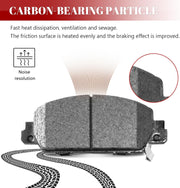Front and Rear Ceramic Disc Brake Pads Set for Hon-da Accord 2016 Ex/Ex-L, Accord 2017 Ex/Ex-L/Hybrid/Hybrid Ex-L/Hybrid Touring, Accord 2013-2015 Except for Lx and Lx-S