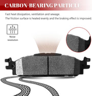 Front and Rear Ceramic Disc Brake Pads Set Replacement for 2009 2010 2011 2012 2013 2014 2015 2016 2017 2018 2019 Flex 2011-2019 Explorer 2010-2019 Taurus 2009-2019 Lincoln Mks
