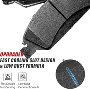 Ceramic Brake Pads For CADILLAC ESCALADE/ESV 2015-2019/CHEVROLET SILVERADO 1500/SUBURBAN 2014-2019/TAHOE 2015-2019/GMC SIERRA 1500/YUKON 2015-2019(Front & Rear D1363+D1707)