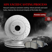 Ceramic Front Brakes Pad and Rotors Drilled Slotted Vented Replacement Disc Brake Kits for Nissan Altima 2014 2015 2016 2017 2018 2019 2020 2021 2022 2023