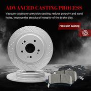 Ceramic Rear Brakes Pad and Rotors Drilled Slotted Solid Replacement Disc Brake Kits for Acura TLX 2015 2016 2017 2018 2019 2020