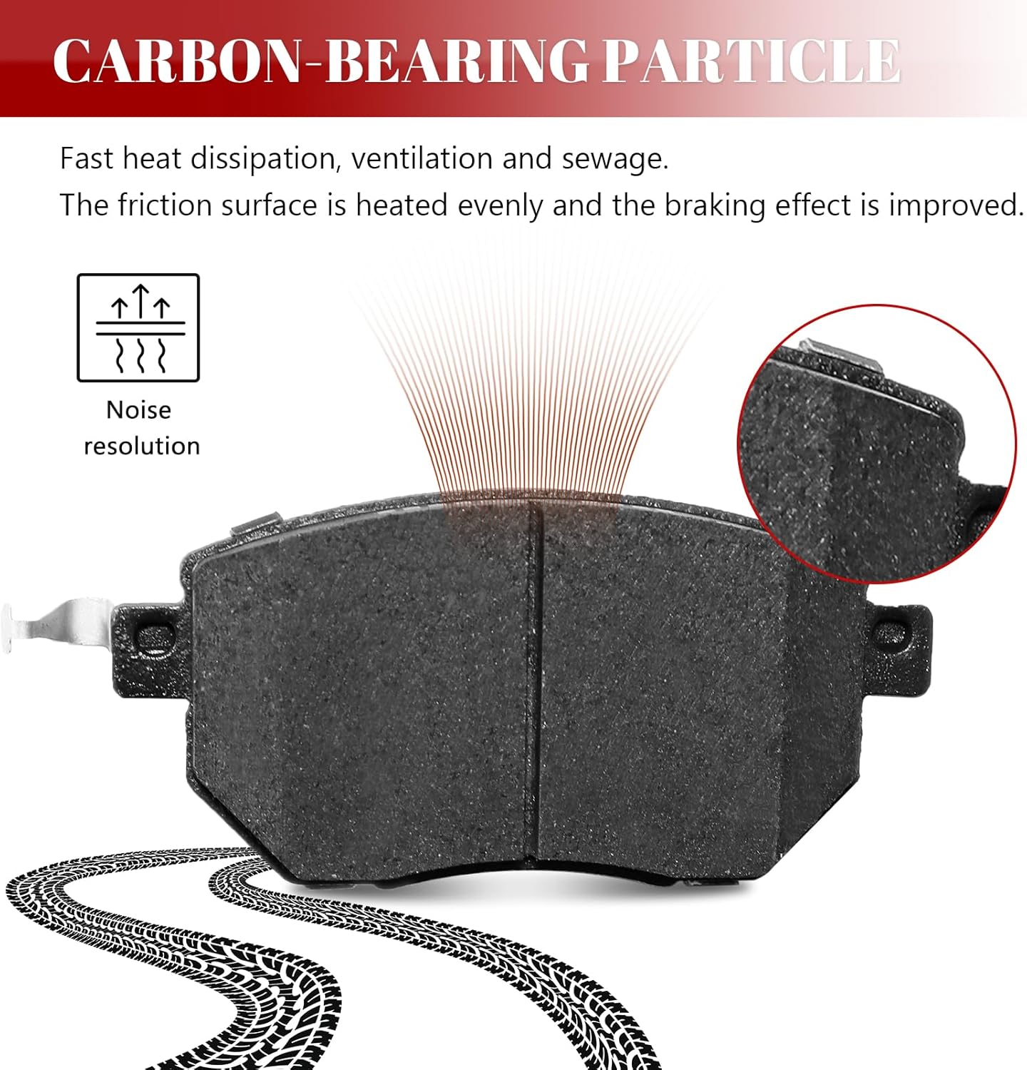 Front and Rear Ceramic Disc Brake Pads Set Replacement for Infiniti Fx35/Fx45 2003-2005, for Nissan Maxima 2004-2008 Murano 2003 2004 2005 2006 2007 2009 2010 2011