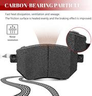Front and Rear Ceramic Disc Brake Pads Set Replacement for Infiniti Fx35/Fx45 2003-2005, for Nissan Maxima 2004-2008 Murano 2003 2004 2005 2006 2007 2009 2010 2011