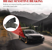 Ceramic Disc Brake Pads Set Front and Rear for Ford Fusion 2006-2012, for Lincoln Mkz 2007 2008 2009 2010 2011 2012/ Zephyr 2006, for Mazda 6 2006-2013, for Mercury Milan 2006-2011