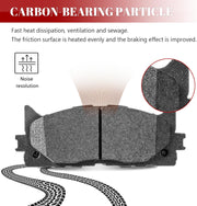 Front and Rear Ceramic Disc Brake Pads Set for Lexus Es300h 2013-2018 Es350 2007-2018, for Toyota Avalon 2008-2018 Camry 2007 2008 2009 2010 2011 2012 2013 2014 2015 2016 2017