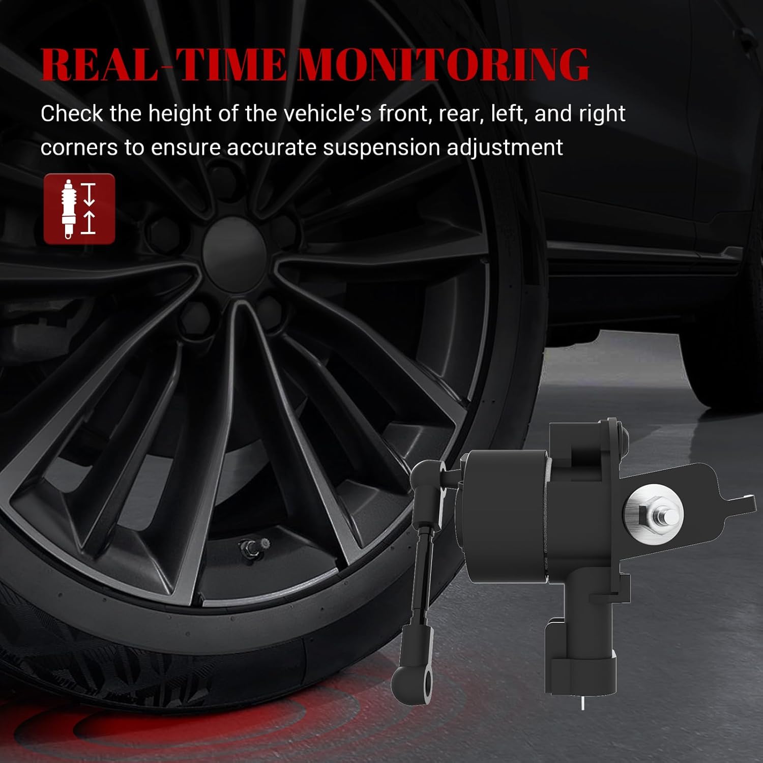 Air Suspension Front Right Height Sensors, Ride Headlight Level Sensor for Chevy Camaro 2016 2017 2018 Parts# 23405179