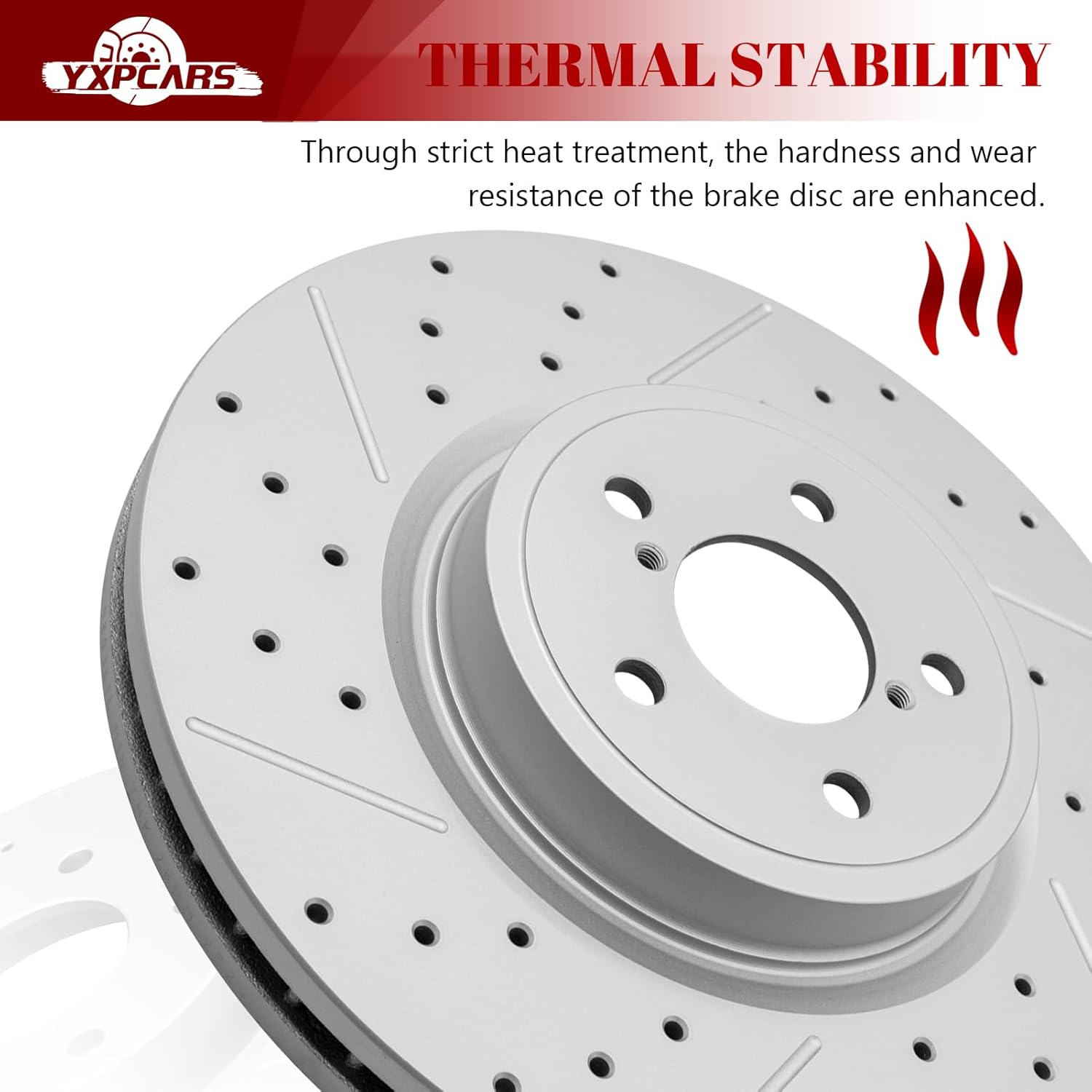 Ceramic Front Brakes Pad and Rotors Drilled Slotted Vented Replacement Disc Brake Kits for Subaru Forester Legacy Outback