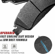 Brake Pads for CHRYSLER 300 2005-2018 AWD V6/DODGE CHARGER 2006-2018 AWD/DODGE MAGNUM 2005-2008 (Front & Rear D1058+D1057)