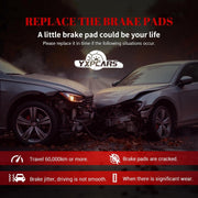 Ceramic Disc Brake Pads Set Front and Rear for Buick Verano 2012-2017/ Encore 2013-2016 2017, for Chevy Cruze 2014-2015 Diesel/Orlando 2012-2013/ Trax 2013-2017/ Volt 2011-2015