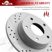 Ceramic Rear Brakes Pad and Rotors Drilled Slotted Solid Replacement Disc Brake Kits for Nissan Sentra 2020 2021 2022 2023 2024