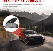 Front and Rear Ceramic Disc Brake Pads Set Replacement for 2012-2020 Grand Caravan/Journey, 2012-2016 Chrysler Town & Country, 2012-2015 Ram C/V, for Volk-swa-gen Routan 2012 2014