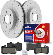 Ceramic Front Brakes Pad and Rotors Drilled Slotted Vented Replacement Disc Brake Kits for Chevy Colorado 2015-2020, for Gmc Canyon 2015 2016 2017 2018 2019 2020