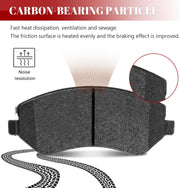 Ceramic Disc Brake Pads Set Front and Rear Replacement for Jeep Liberty 2003 2004 2005 2006 2007