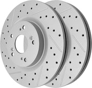 Front Drilled and Slotted Disc Brake Rotors Replacement for Honda CR-V 2012 2013 2014 2015 2016 Front Wheel Drive, W/ 11.81 inch (300.0 mm)