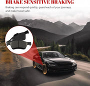 Front and Rear Ceramic Disc Brake Pads Set Replacement for Ford Escape 2010 /Mercury Mariner 2010 2011
