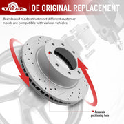 Front Drilled and Slotted Disc Brake Rotors for Nissan Nv1500 Nv2500 Nv3500 2012-2021