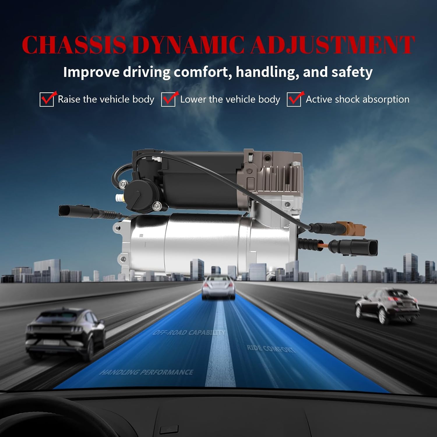 Air Suspension Compressor for Air Ride Pump, for Bentley Continental 2003-2012 W12 6.0L/ 2003 Continental V8 6.8L, for Volkswagen Phaeton 2004 2005 2006 W12 6.0L V8 4.2L Parts# 3D0616005