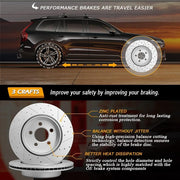 Rear Brake Rotor Brake Pads and Replacement for Kia Optima,Hyundai Azera,Hyundai Sonata-Drilled and Slotted ROTORS KITS 11.14 in / 283 mm by DOT Certified Mechanic Reviewed!