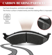 Front and Rear Ceramic Disc Brake Pads Set Replacement for Jeep Tj 2003-2006 Wrangler 2003 2004 2005 2006