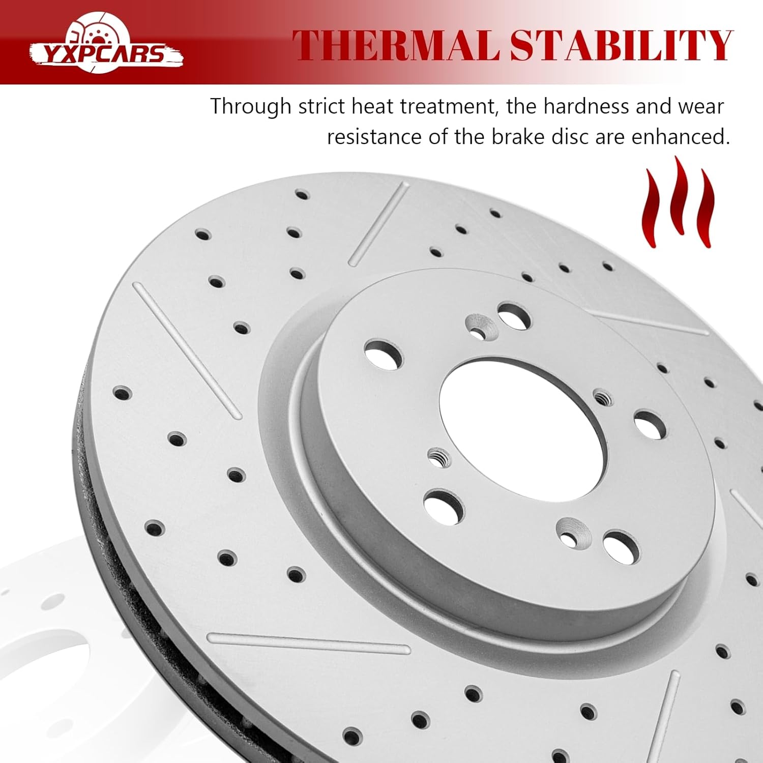 Front & Rear Drilled Slotted Rotors and Ceramic Disc Brake Pads Kit Replacement for Acura Tl 2009 2010 2011 2012 2013 2014